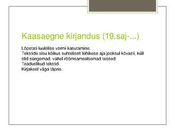 Kirjandus kui inimkonna ja tema kultuuri peegelpilt #8