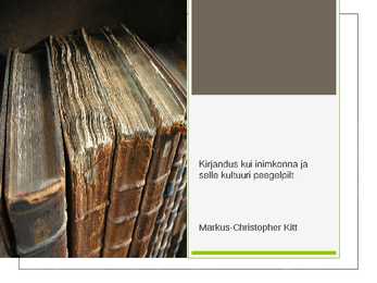 Kirjandus kui inimkonna ja tema kultuuri peegelpilt