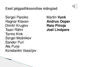 Eesti jalgpallikoondis #3