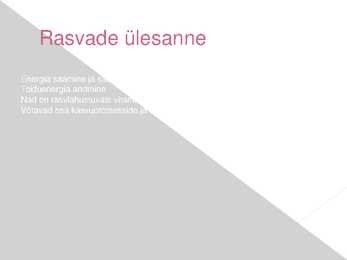 Rasvade roll toitumises #3