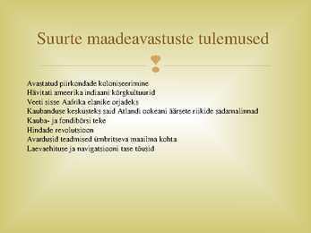 Suured maadeavastused #9