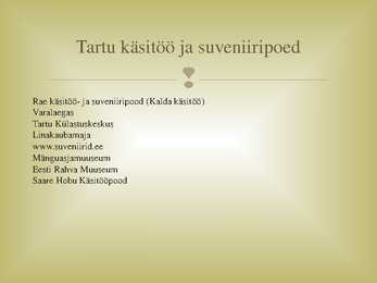 Eestile iseloomulikud tooted #6