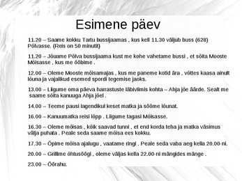 Reis põlvamaale #3