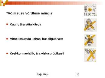 Elektrikaupade märgistus #16