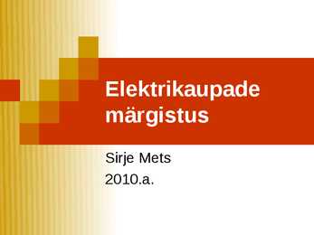 Elektrikaupade märgistus
