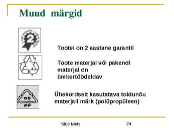 Toodete märgistamine 2010 I osa #24