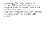 Teatri algus Eestis #3
