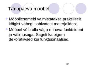 Mööbel läbi ajaloo - TOOL #12