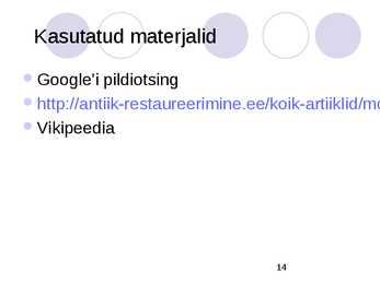 Mööbel läbi ajaloo - TOOL #14