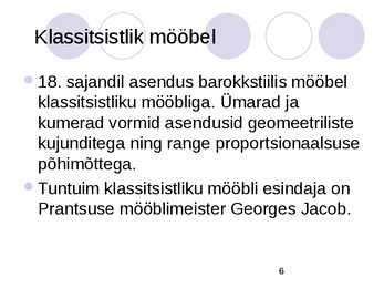 Mööbel läbi ajaloo - TOOL #6