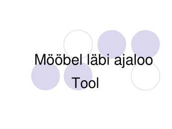 Mööbel läbi ajaloo - TOOL