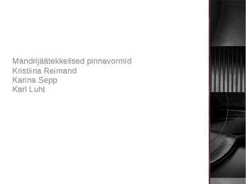 Mandrijäätekkelised pinnavormid