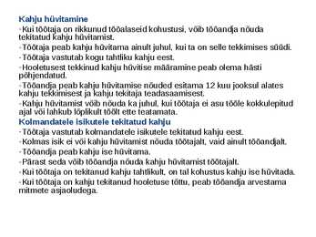 Töösuhetes subjektide õigused ja kohustused #26