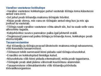 Töösuhetes subjektide õigused ja kohustused #27