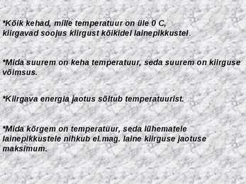 Mida soojusõpetus on inimkonnale andnud #2
