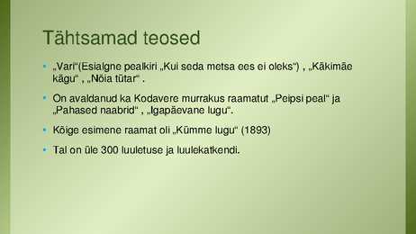 Juhan Liiv ning tema luule analüüs #4