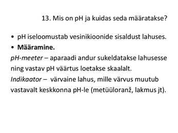 Üldkeemia kordamisküsimuste vastused #17
