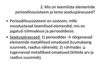 Üldkeemia kordamisküsimuste vastused #3