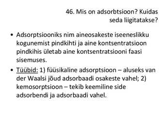 Üldkeemia kordamisküsimuste vastused #61
