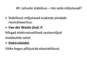 Üldkeemia kordamisküsimuste vastused #64