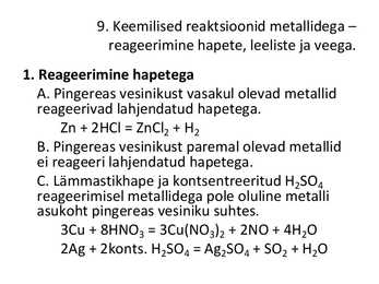 Üldkeemia kordamisküsimuste vastused #10