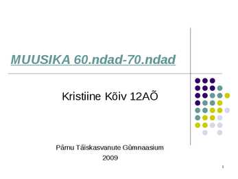 Muusika 60 ndad-70 ndad