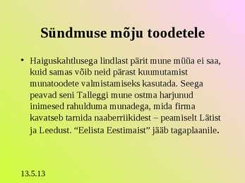 Turunduse ettekanne - AS TALLEGG #12
