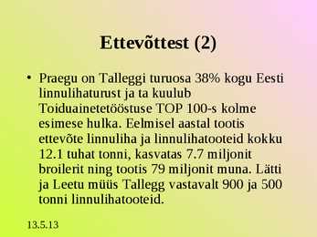 Turunduse ettekanne - AS TALLEGG #5