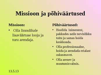Turunduse ettekanne - AS TALLEGG #6