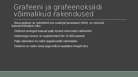 Grafeeni rakendused #5