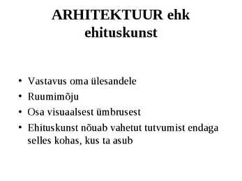 Kunsti liigid #6