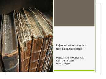 Kirjandus kui inimkonna ja tema kultuuri peegelpilt