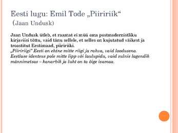Emil Tode-Piiririik #7