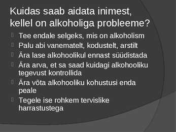 Alkoholism kui haigus #5