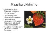 Käsitöö - tikkimine #7