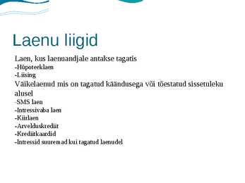 Laenud ja laenamine #3