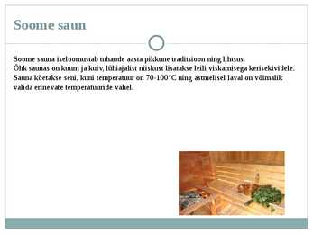 Soojusnähtused saunas #9