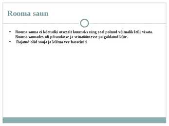 Soojusnähtused saunas #10
