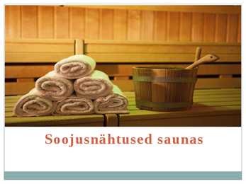 Soojusnähtused saunas