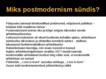 Postmodernism #3