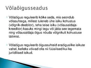 Võlaõigusseadus #2