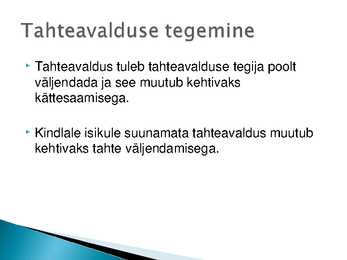 Tehingud-õigussuhte subjektid #12