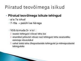Tehingud-õigussuhte subjektid #9