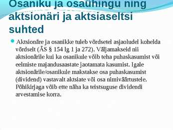 Äriseadustik #30