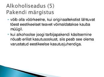 Majutust ja toitlustust reguleerivad õigusaktid #15