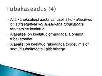Majutust ja toitlustust reguleerivad õigusaktid #26