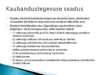 Majutust ja toitlustust reguleerivad õigusaktid #27