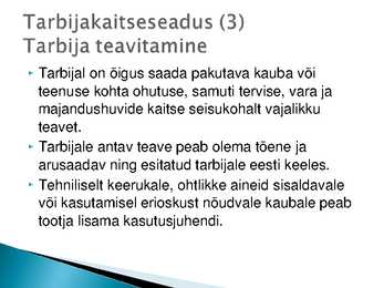 Majutust ja toitlustust reguleerivad õigusaktid #38