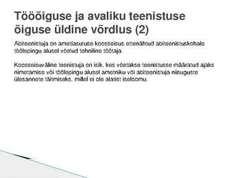 Sissejuhatus tööõigusesse #19