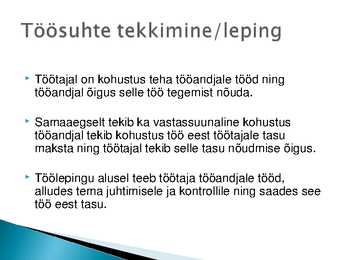 Töösuhte tekkimine-lepingu sõlmimine #2